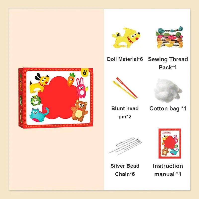 Pack of 6 DIY KIDS SEWING KIT - Turn creativity into cute creations 🧵