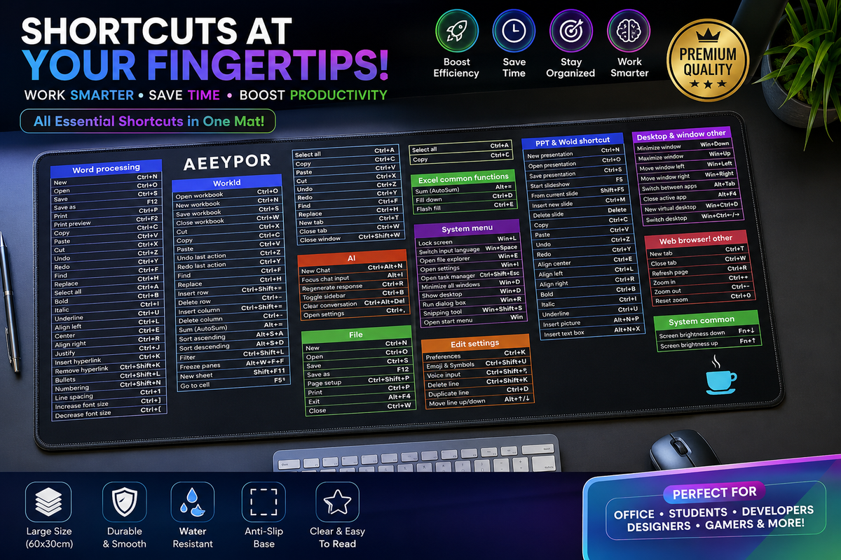 Ultimate Shortcut Keyboard! mat