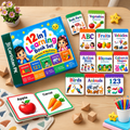 First Learning Library - 12 in 1 Mini Library Books Educational Board Books for Kids