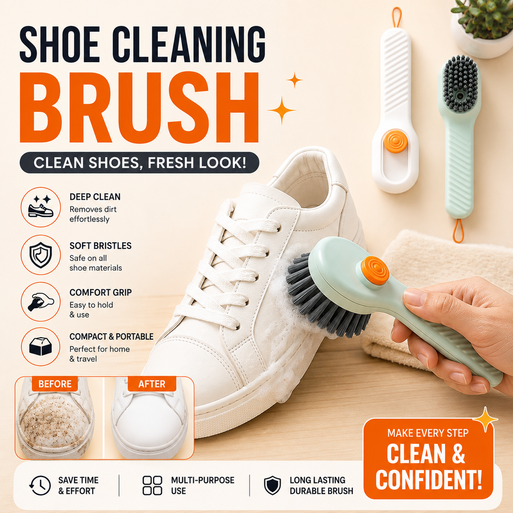 👟✨ Multi-Purpose Shoe Brush – Har Jootay Ki Safai Ab Easy! ✨